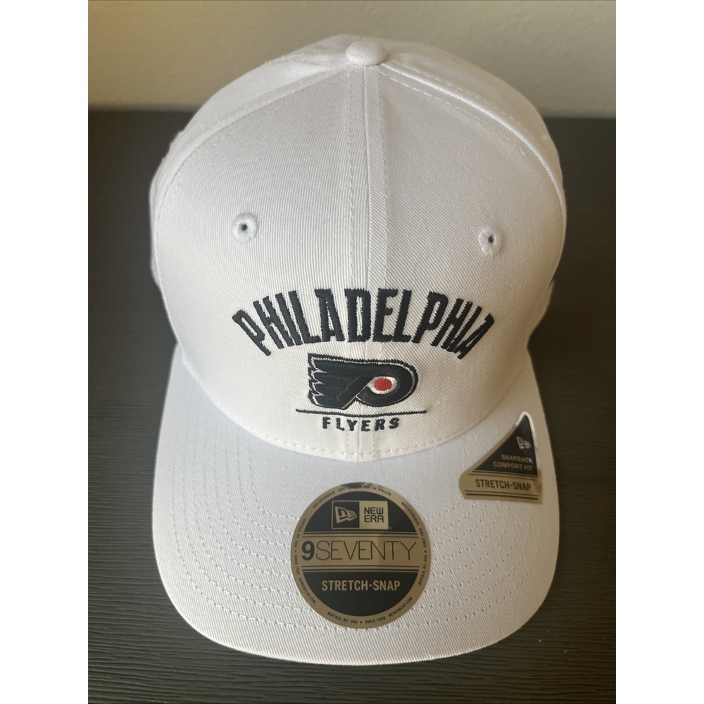 Philadelphia Flyers New Era 9SEVENTY‎ White Stretch Snap Adjustable Hat NHL NWT